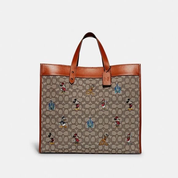 ALMOST PERFECT Disney X Coach Field Tote Bag 40 - Picture 1 of 8
